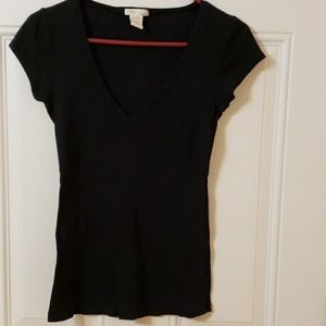 Black short sleeves top